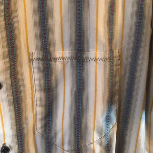 Kuhl Multi Color Stripe Shirt Men’s Large Short Sleeves Button Front - Picture 2 of 8